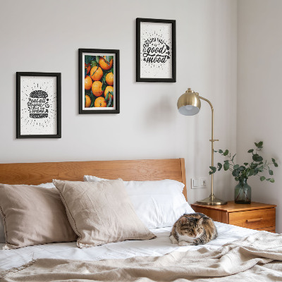 Triptych v ráme Kuchynské motívy a šťavnaté pomaranče