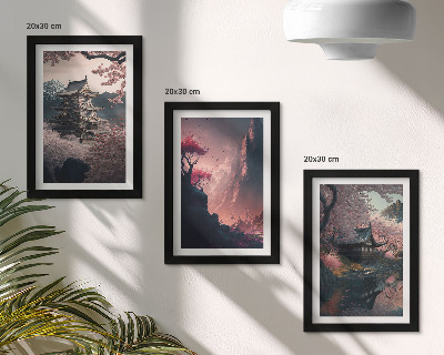 Sada obrazov do obývačky Fantastické krajiny japonských horských krajín