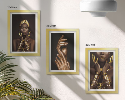 Sada obrazov do obývačky Elegantné portréty africkej ženy