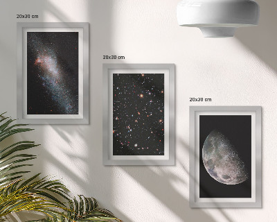 Sada obrazov do obývačky vesmírna galaxia, hviezdy, a, spln