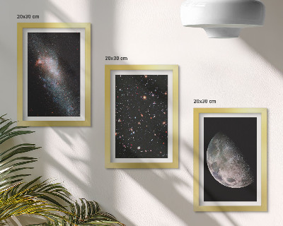 Sada obrazov do obývačky vesmírna galaxia, hviezdy, a, spln