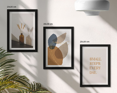 Triptych v ráme Abstraktné tvary a prírodné akcenty sú zahrnuté