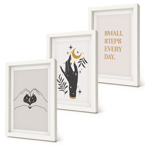 Sada obrazov do obývačky Minimalistické ilustrácie inšpirujúce boho text