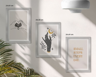Sada obrazov do obývačky Minimalistické ilustrácie inšpirujúce boho text