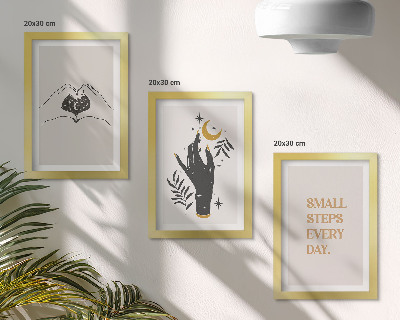 Sada obrazov do obývačky Minimalistické ilustrácie inšpirujúce boho text