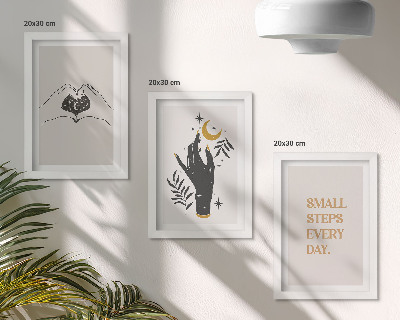 Sada obrazov do obývačky Minimalistické ilustrácie inšpirujúce boho text
