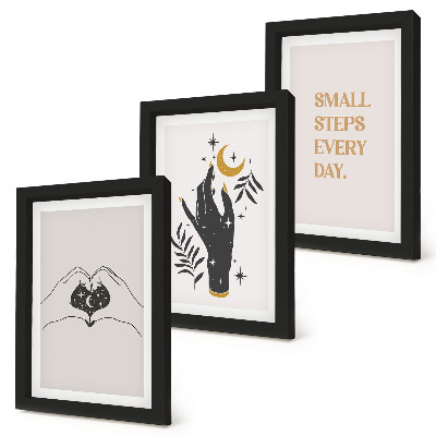 Sada obrazov do obývačky Minimalistické ilustrácie inšpirujúce boho text