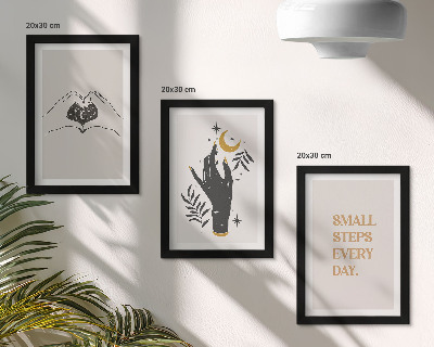 Sada obrazov do obývačky Minimalistické ilustrácie inšpirujúce boho text