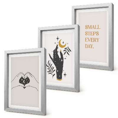 Sada obrazov do obývačky Minimalistické ilustrácie inšpirujúce boho text