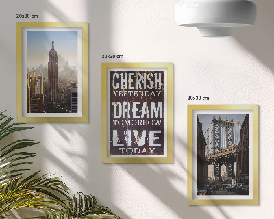 Sada obrazov do obývačky Krajiny New Yorku s inšpiratívnym citátom