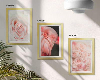 Triptych v ráme Pastelové ružové a plameniakovej v jemných odtieňoch