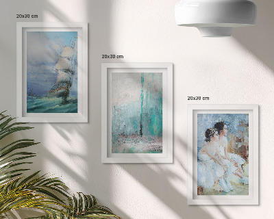 Triptych v ráme Loď na mori, abstraktný portrét tanečníkov