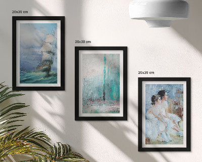 Triptych v ráme Loď na mori, abstraktný portrét tanečníkov