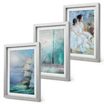 Triptych v ráme Loď na mori, abstraktný portrét tanečníkov