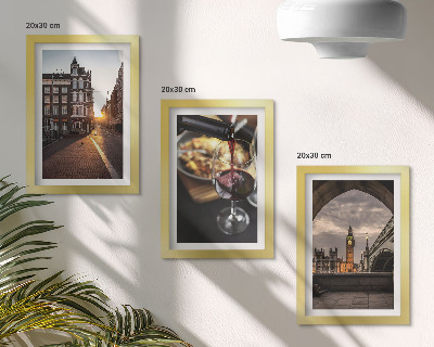 Triptych v ráme Sada obrázkov s mestom, jedlom a výhľadom na Londýn