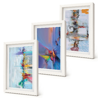 Triptych v ráme Štýl maľby abstraktných kompozícií