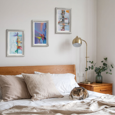 Triptych v ráme Štýl maľby abstraktných kompozícií