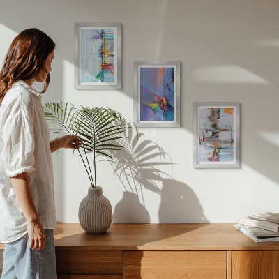 Triptych v ráme Štýl maľby abstraktných kompozícií