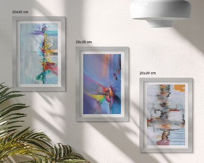 Triptych v ráme Štýl maľby abstraktných kompozícií