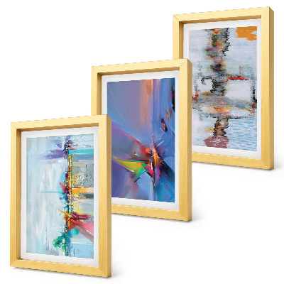 Triptych v ráme Štýl maľby abstraktných kompozícií