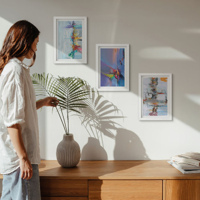 Triptych v ráme Štýl maľby abstraktných kompozícií