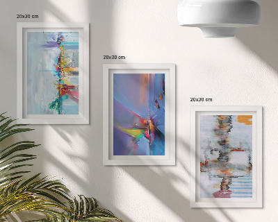 Triptych v ráme Štýl maľby abstraktných kompozícií