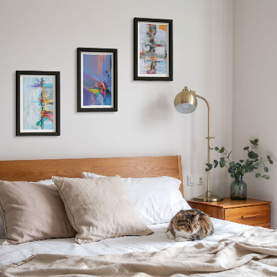Triptych v ráme Štýl maľby abstraktných kompozícií