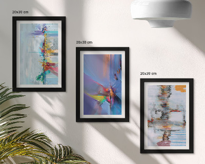 Triptych v ráme Štýl maľby abstraktných kompozícií
