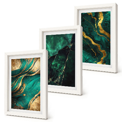 Triptych v ráme Elegantné abstraktné kamenné vzory