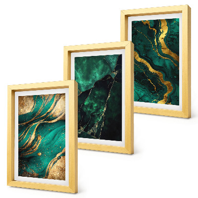 Triptych v ráme Elegantné abstraktné kamenné vzory