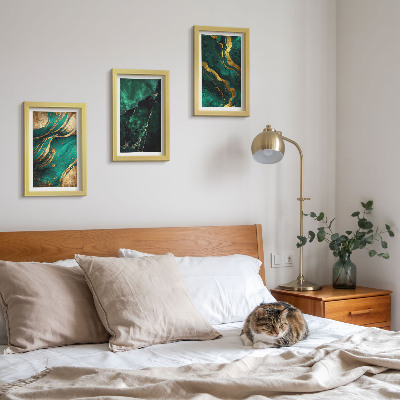 Triptych v ráme Elegantné abstraktné kamenné vzory