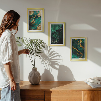 Triptych v ráme Elegantné abstraktné kamenné vzory