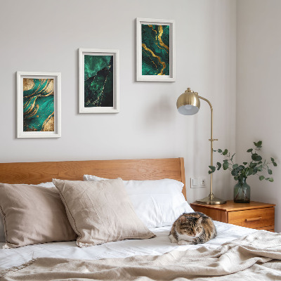 Triptych v ráme Elegantné abstraktné kamenné vzory