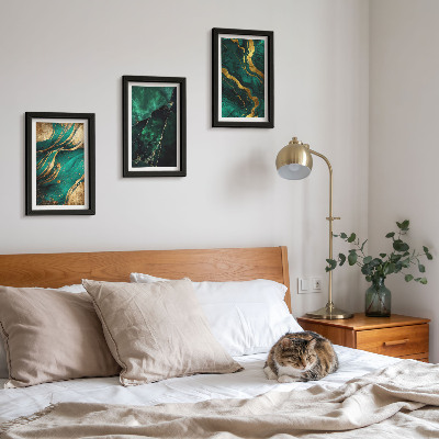 Triptych v ráme Elegantné abstraktné kamenné vzory
