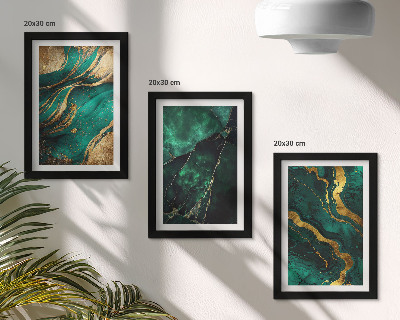 Triptych v ráme Elegantné abstraktné kamenné vzory