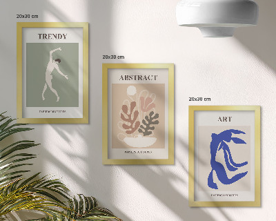 Triptych v ráme Štýlové plagáty s postavami a rastlinami od Henriho Matissea