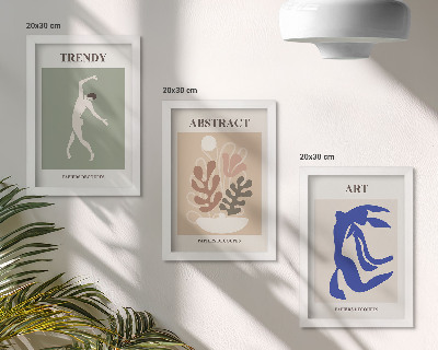 Triptych v ráme Štýlové plagáty s postavami a rastlinami od Henriho Matissea
