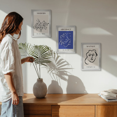 Triptych v ráme Plagáty v modernom a abstraktnom štýle od Henriho Matissea