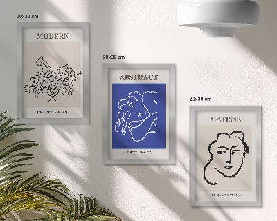 Triptych v ráme Plagáty v modernom a abstraktnom štýle od Henriho Matissea