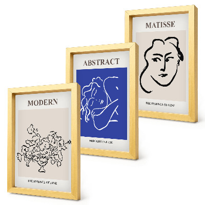 Triptych v ráme Plagáty v modernom a abstraktnom štýle od Henriho Matissea