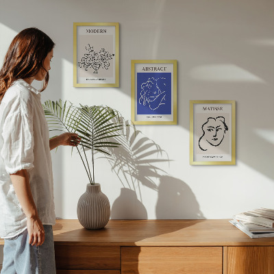 Triptych v ráme Plagáty v modernom a abstraktnom štýle od Henriho Matissea