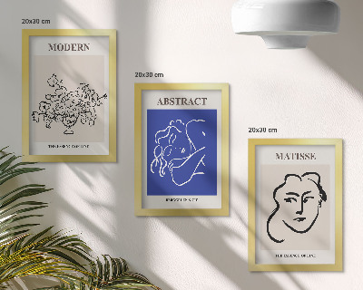 Triptych v ráme Plagáty v modernom a abstraktnom štýle od Henriho Matissea