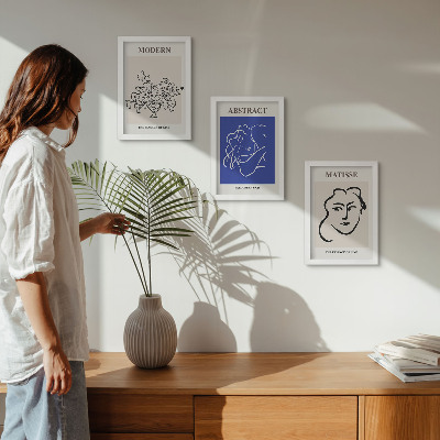 Triptych v ráme Plagáty v modernom a abstraktnom štýle od Henriho Matissea