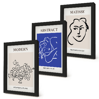Triptych v ráme Plagáty v modernom a abstraktnom štýle od Henriho Matissea