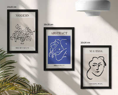 Triptych v ráme Plagáty v modernom a abstraktnom štýle od Henriho Matissea