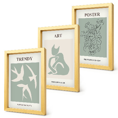 Triptych v ráme Štýlové ilustrácie od Henriho Matissea