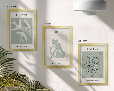 Triptych v ráme Štýlové ilustrácie od Henriho Matissea