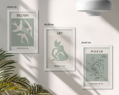 Triptych v ráme Štýlové ilustrácie od Henriho Matissea