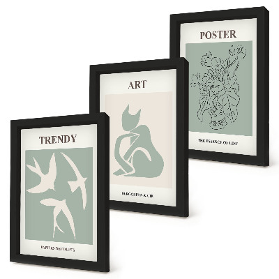 Triptych v ráme Štýlové ilustrácie od Henriho Matissea
