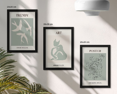 Triptych v ráme Štýlové ilustrácie od Henriho Matissea